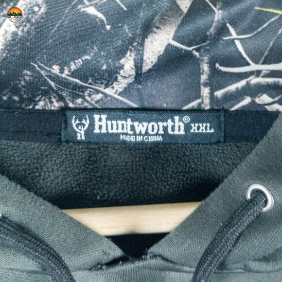 Huntworth Pullover Hoodie Green Long Sleeve Pockets Men's Size 2XL - Picture 8 of 16